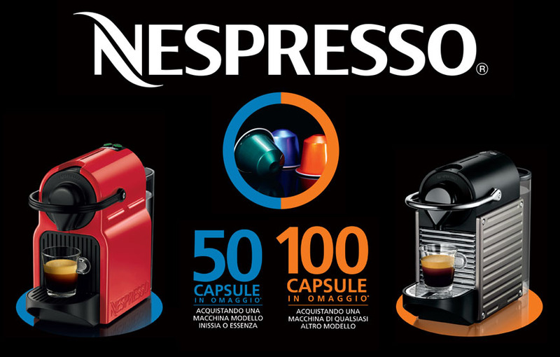 Macchina da Caffè Inissa Nespresso® con 16 Capsule in Omaggio