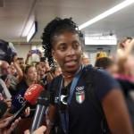 Parigi 2024, la nazionale femminile di volley accolta a Linate