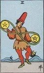 two of pentacles tarot card meanings