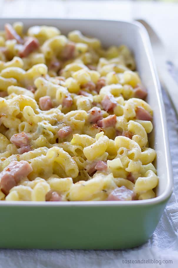 pics Baked Macaroni And Cheese With Ham homemade macaroni and cheese with ham and leeks taste and tell