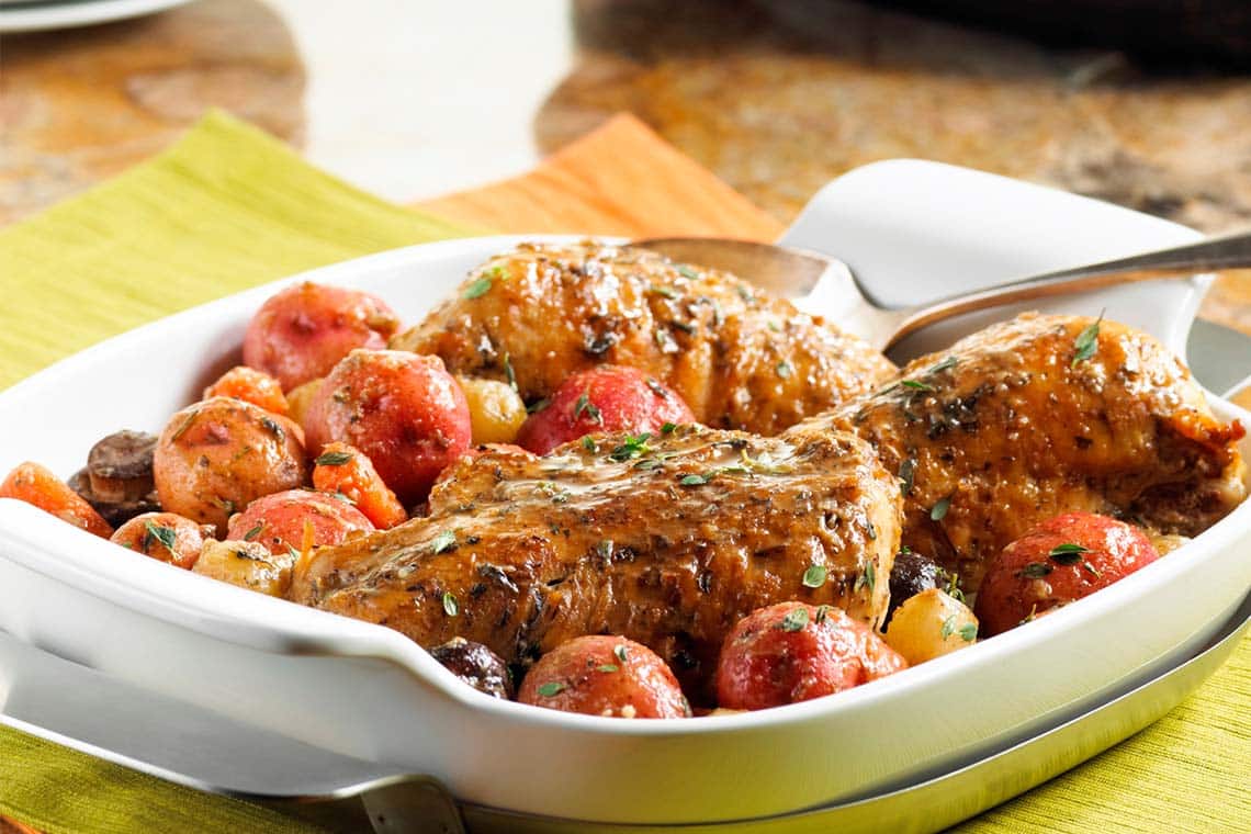 Quick & healthy slow cooker chicken and potatoes