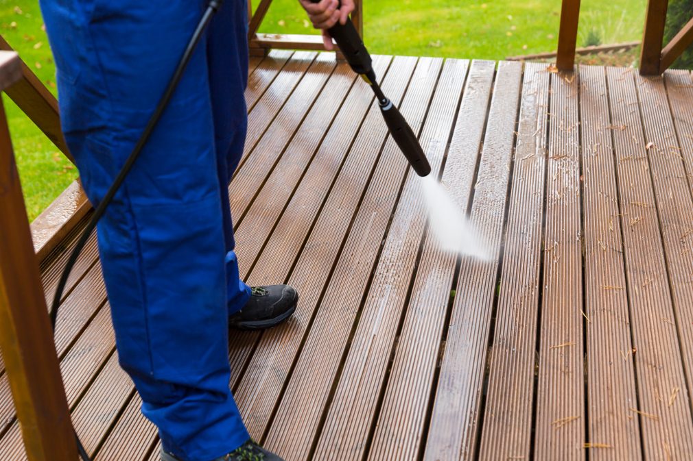 How to power wash a house