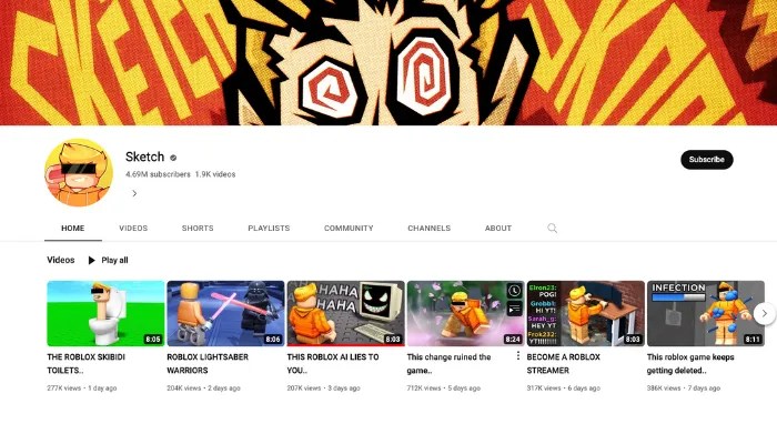 The 15 Best Roblox YouTubers In 2024 Tasty Edits Sketch .webp