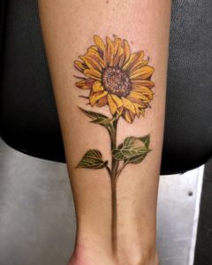 Realistic Tattoo // Sunflower Tattoo // Flower Tattoo By Davide - 300_x_240_jpg