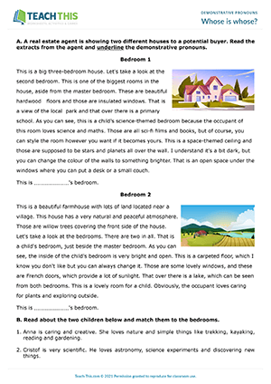 demonstrative pronouns esl worksheets games activities