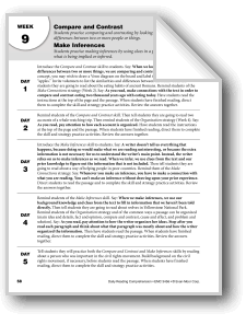 By continuing to support your teen and allowing them more responsibility, you can put them on a path to success. Week 09 Compare Contrast Make Inferences Daily Reading Comprehension