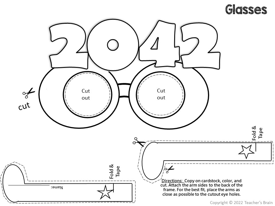 Free Printable Glasses Templates for Crafts 