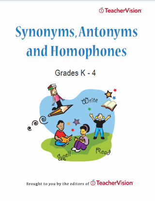 synonyms antonyms homophones printable book k 4 grammar activities resources for teachers teachervision