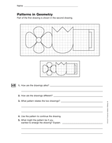 comparing geometric shapes patterns in geometry printable 6th grade