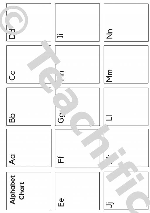 alphabet chart upper lowercase largepdf teachific