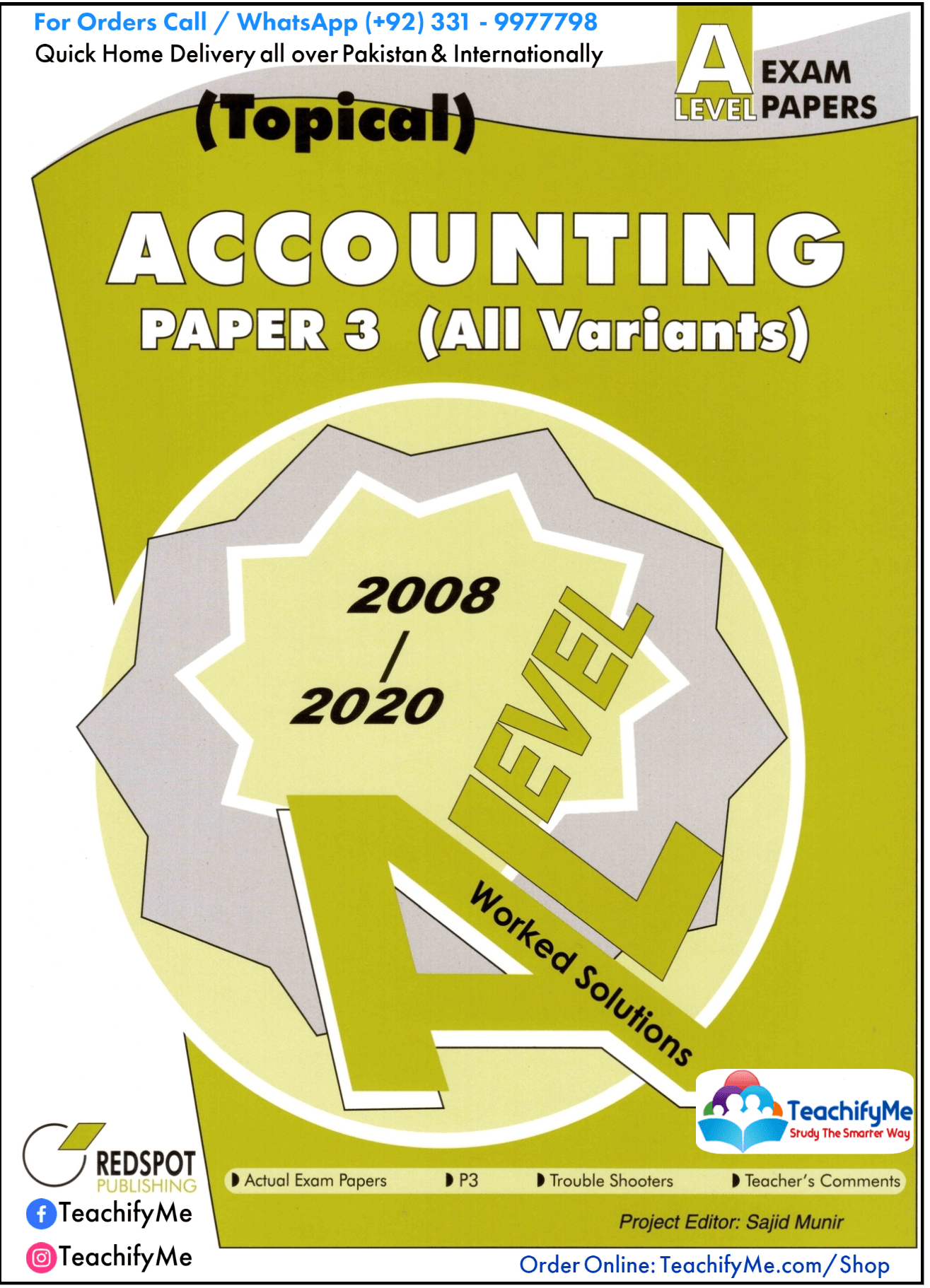 A Level Accounting P3 (Topical) Redspot TeachifyMe