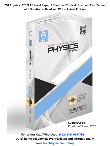 Physics A Level 9702 Paper 1 Topical MCQs- Past Papers with Mark Schemes – 291- Read and Write- TeachifyMe