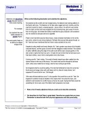 A participial adjective is a traditional term for an adjective that has the form of a participle while exhibiting the ordinary properties of an adjective. Worksheet 2 Adjectives