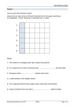 The periodic table may excite some terrifying others. Elements And Bonding Puzzle Ks4 Chemistry Teachit