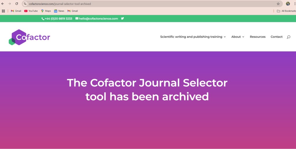 Cofactor Journal Selector-teachjourney
