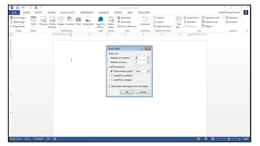 You could do it like this? How to Insert Tables in Microsoft Word 2013 - TeachUcomp, Inc.