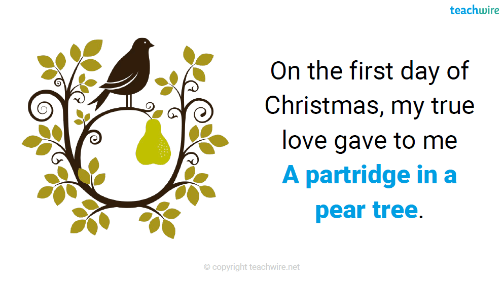 Old English Song Lyrics For On The First Day Of Christmas With Pdf