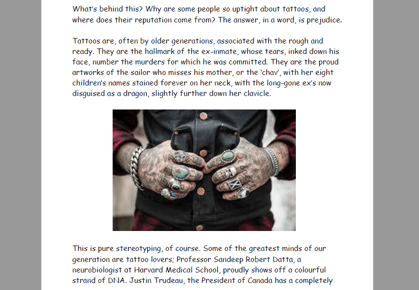 Ks3 reading comprehensions teaching resources for ks3 / ks4. Tattoos Differentiated Reading Comprehension Activity For Ks3 4 English Teachwire Teaching Resource