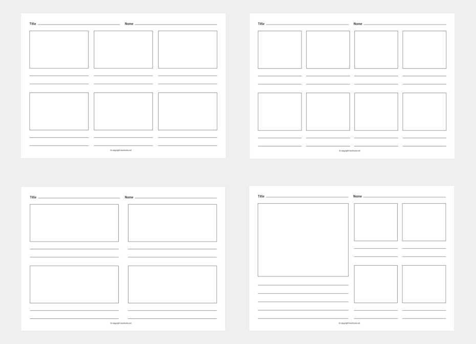 11 Of The Best Storyboard Templates And Creative Story Writing Resources