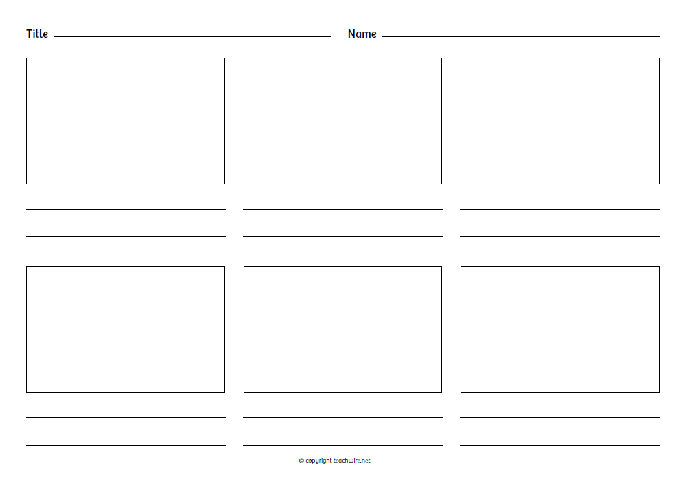 Blank Storyboard Templates Various Portrait And Landscape Styles Teachwire Teaching Resource