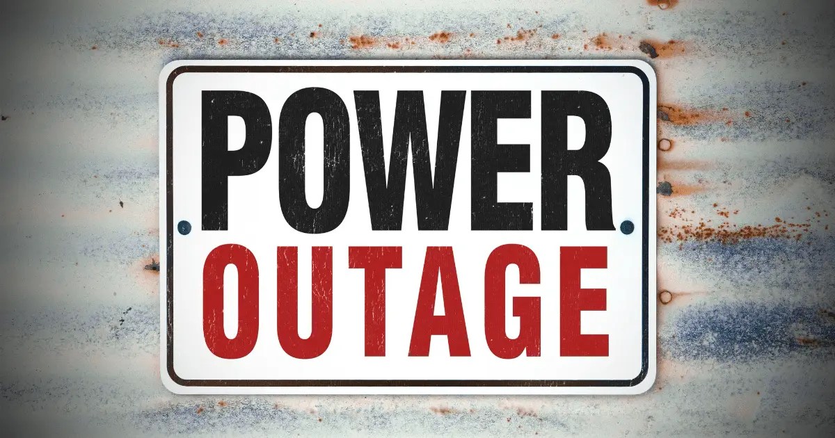power outage sign