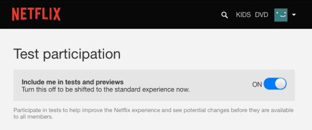 How Netflix Beta Features is Turned On or Off