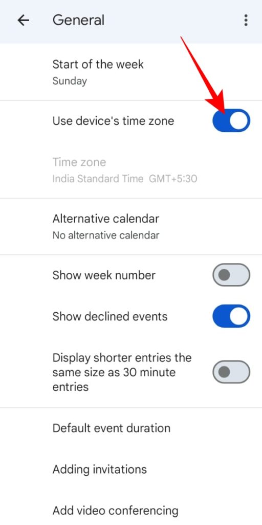 How to use multiple time zone on google calendar