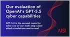 Cybersecurity analysis: GPT-5.5 reaches a similar level of performance as Mythos Preview and is the second model to solve a multi-step cyberattack simulation (AI Security Institute)