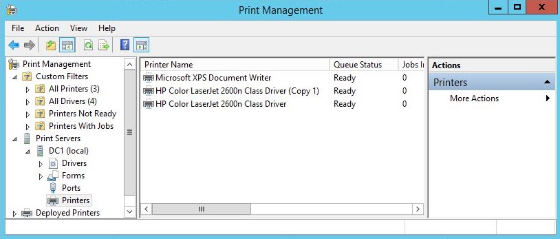 windows 2012 print server