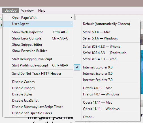 How to Change User Agent in Safari - Technipages