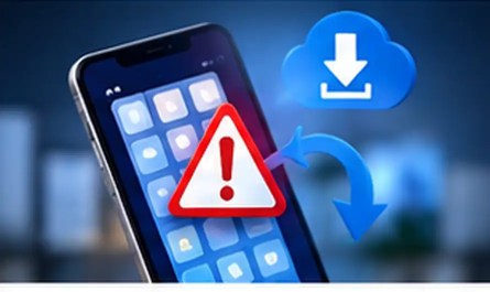 Android app not installing warning with download and error icons on phone