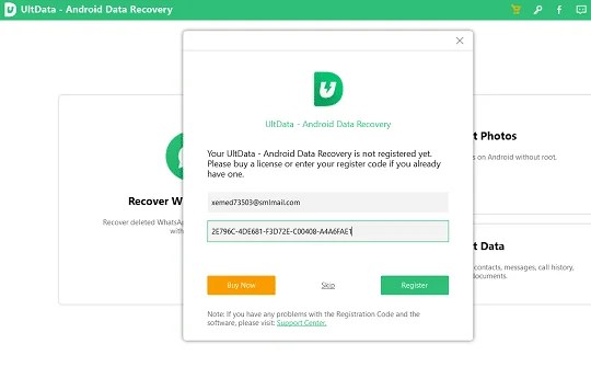 Tenorshare UltData-Android Data Recovery License code