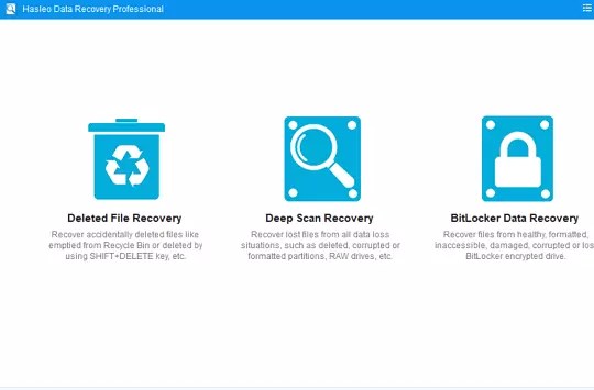 واجهة مستخدم Hasleo Date Recovery Pro - واجهة المستخدم