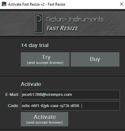 مفتاح ترخيص سريع لتغيير الحجم