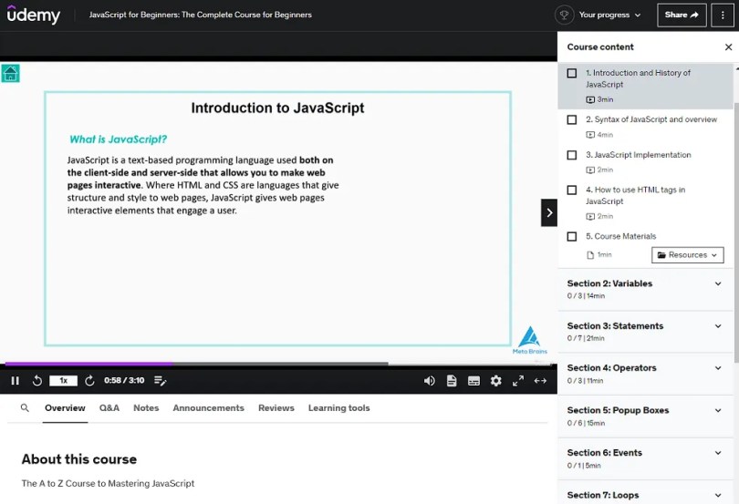 جافا سكريبت للمبتدئين - الدورة الكاملة للمبتدئين