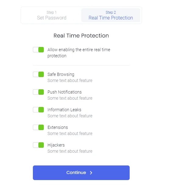 ميزات حماية المتصفح Fortec