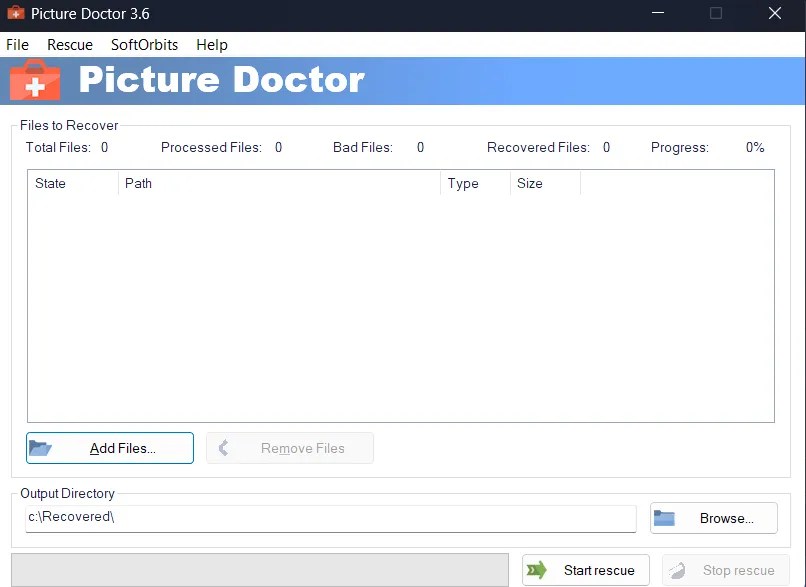 SoftOrbits Picture Doctor UI