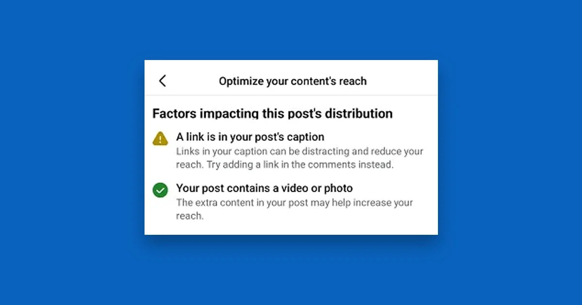 Facebook แนะนำ ใส่ลิงก์ในคอมเมนต์แรก การเข้าถึง ดีกว่าใส่ในแคปชันของโพสต์