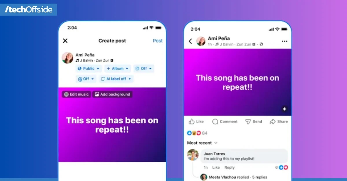 Facebook เปิดฟีเจอร์ใหม่ ให้ผู้ใช้เพิ่มเพลงในโพสต์ข้อความ