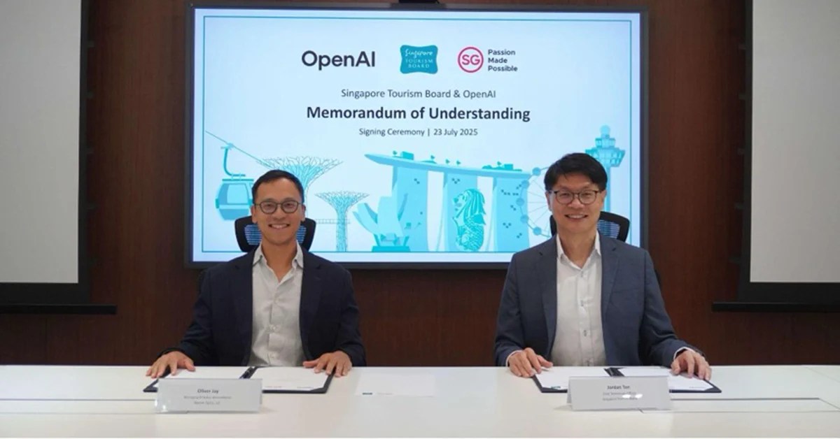 การท่องเที่ยวสิงคโปร์ จับมือ OpenAI ลงนาม MOU ครั้งแรก เตรียมยกระดับอุตสาหกรรมท่องเที่ยวด้วย AI ขั้นสูง