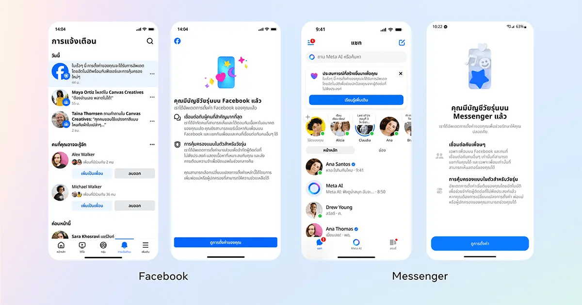 Meta บัญชีเยาวชน