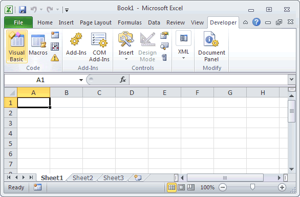 Showing the developer tab in mac osx · open the relevant microsoft office application, be it word, powerpoint or excel. MS Excel 2010: Open the Visual Basic Editor