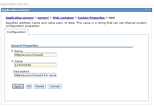 HttpSessionCloneId websphere