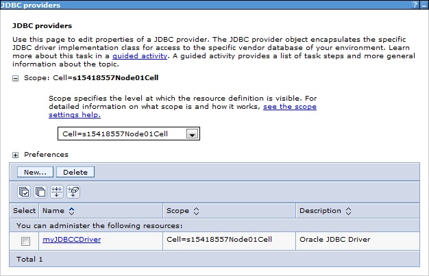 JDBC Providers
