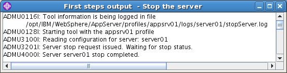 WAS Installation Verification Stut down screen