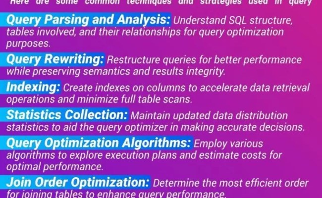 Query Optimization In Database : Best Practices For Efficient Query ...