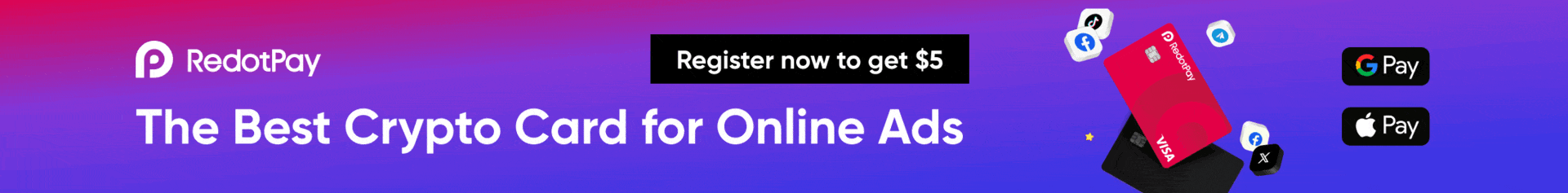 RedotPay - Get $5 USD Free Bonus. Best Card.