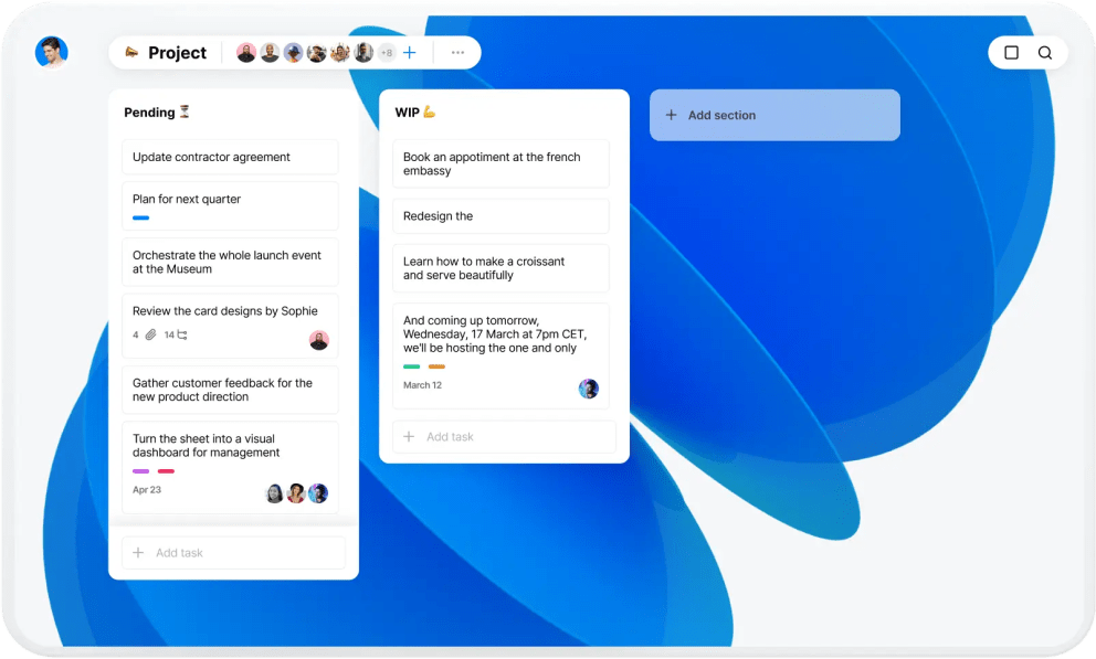 Any.do kanban board
