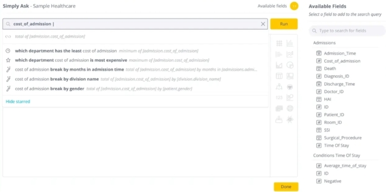 NLQ in action in Sisense.