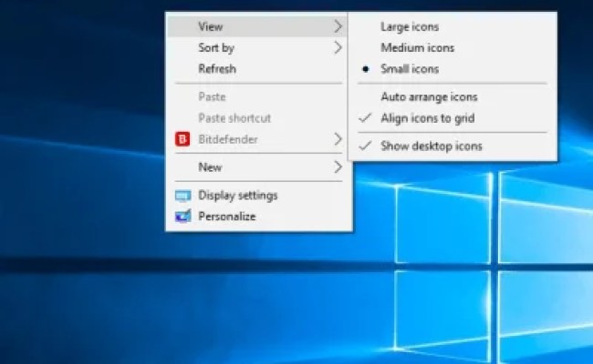 Change Desktop Icon Size Windows 10 How To Change Icon